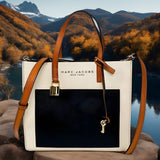 Buy Marc Jacobs Mini Grind Color Block Leather Tote SandShell Bag Small in Pakistan