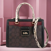 Buy Coach Grace Carryall With Signature Canvas Bag - Brown Black Multi in Pakistan