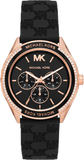 Buy Michael Kors Jessa Black Dial with Diamonds Black Leather Strap Watch for Women - MK7266 in Pakistan