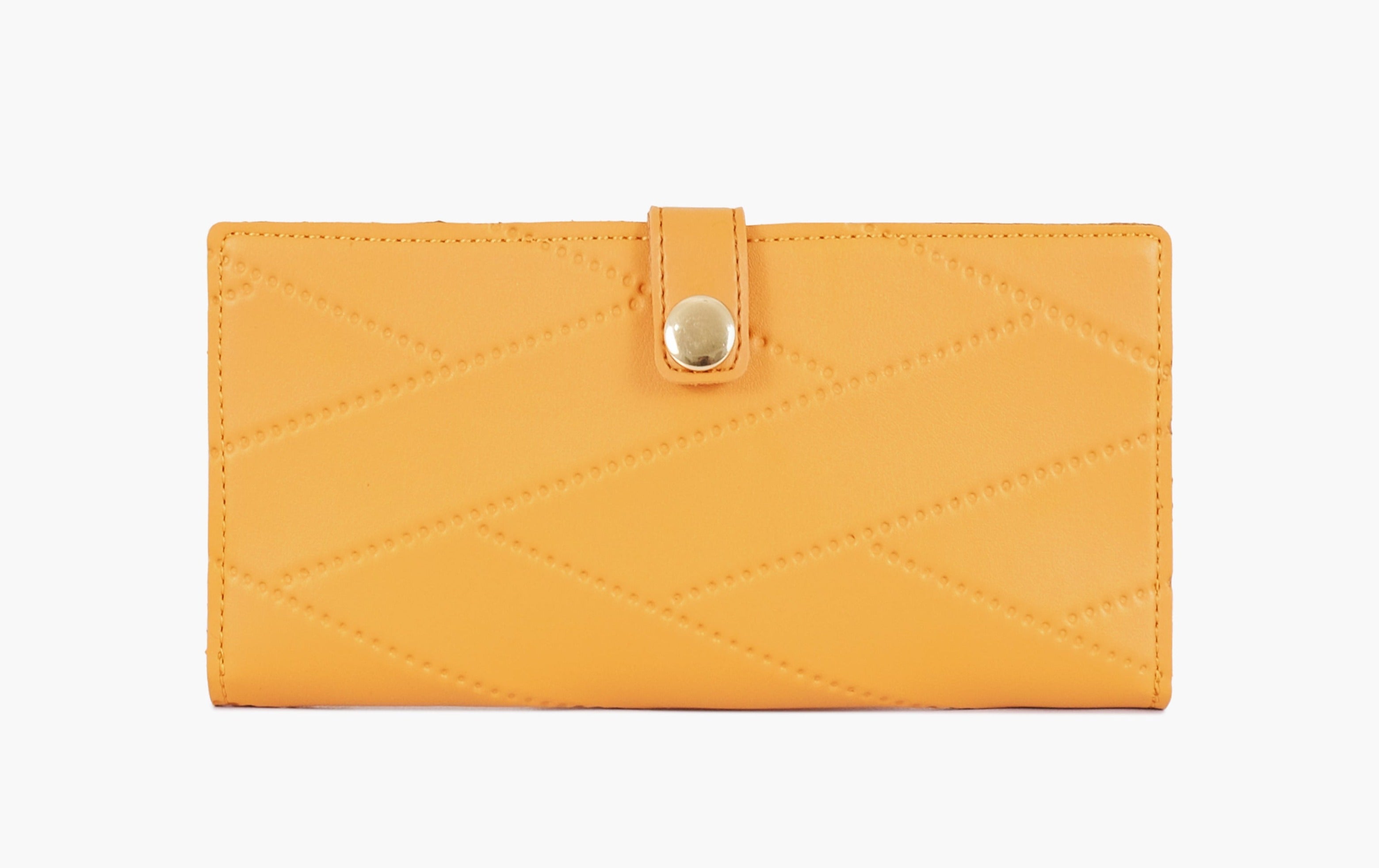 Buy Quilted Two Fold Wallet - Mustard in Pakistan