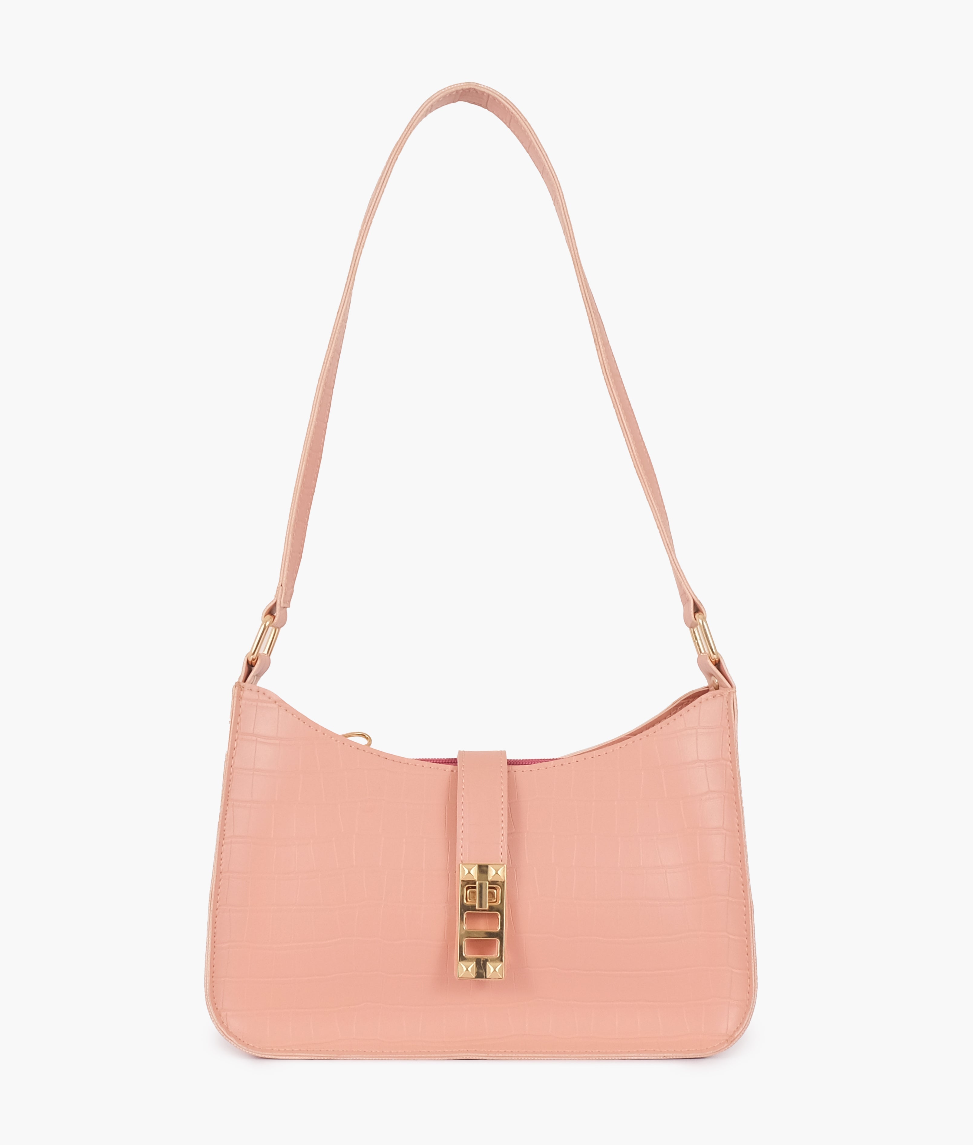 Buy Crocodile Baguette Bag - Pink in Pakistan