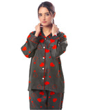 Buy Linen Pajama Suit with Scrunchie - Royal Dusk in Pakistan