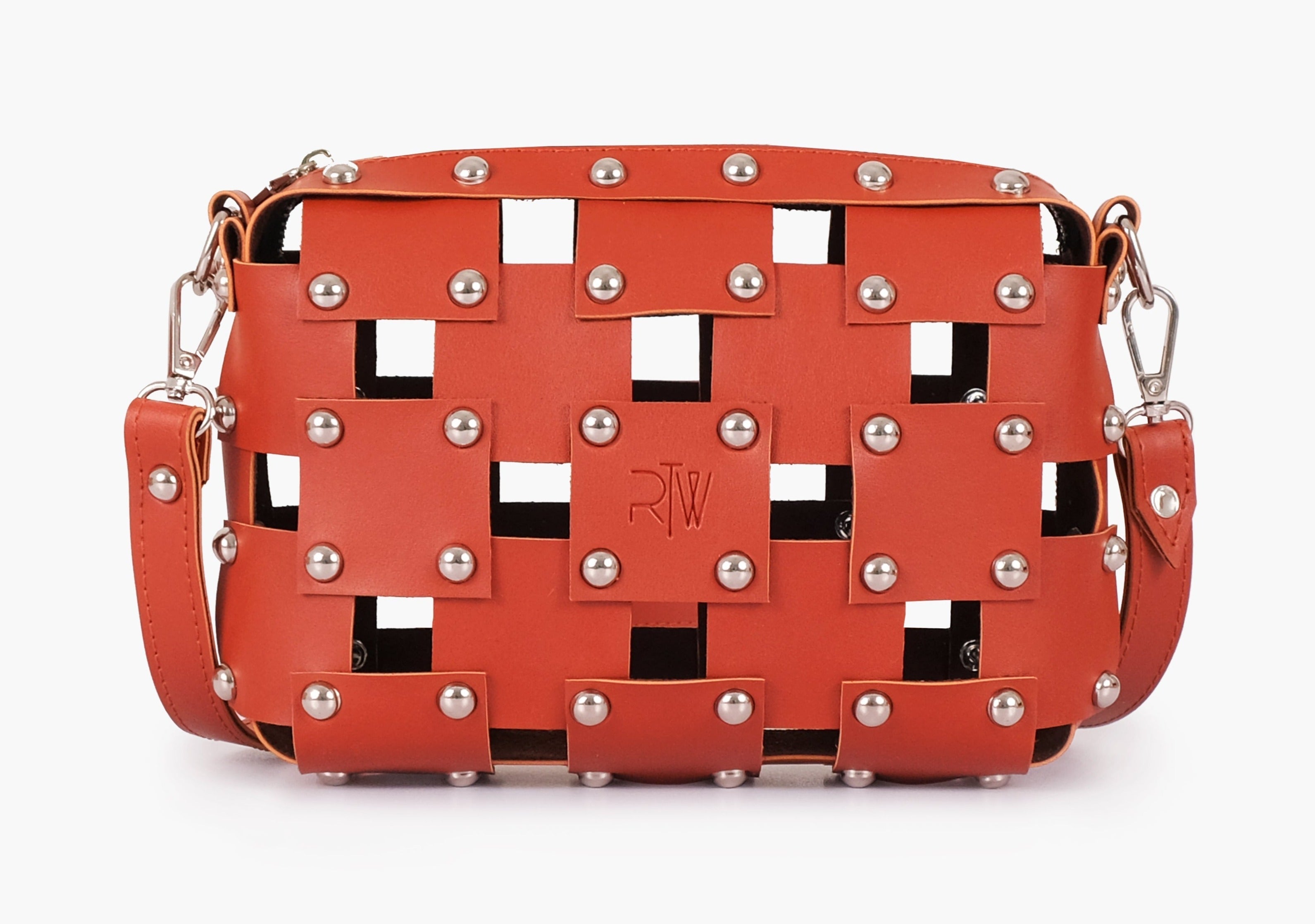 Buy Rivet Cross Body Bag - Rust in Pakistan