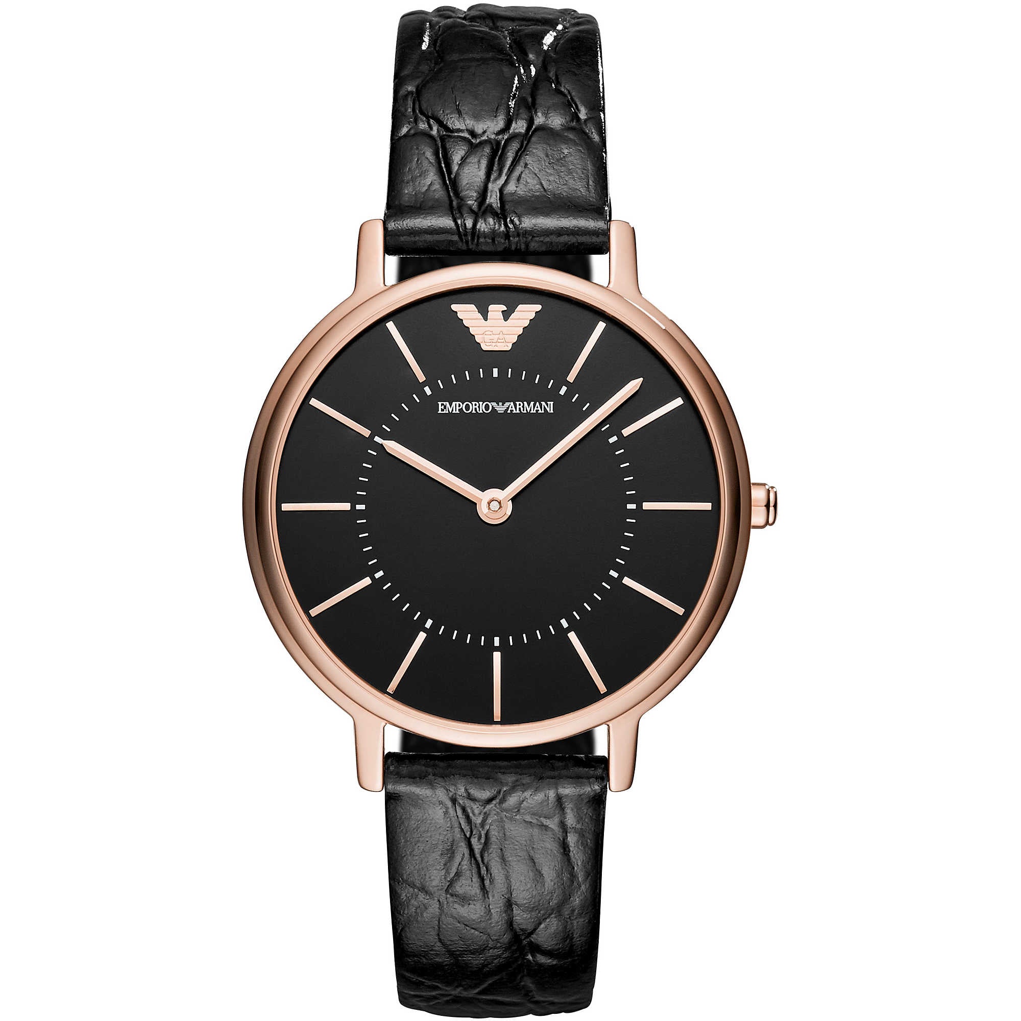 Buy Emporio Armani Women's Quartz Leather Strap Black Dial 32mm Watch AR11064 in Pakistan