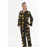 Buy Linen Pajama Suit with Scrunchie - Royal Dusk in Pakistan