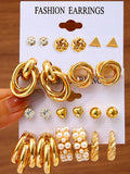 Buy SHEIN 11pairs Faux Pearl Decor Earrings in Pakistan