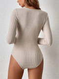 Buy SHEIN Essnce Square Neck Ribbed Knit Bodysuit in Pakistan