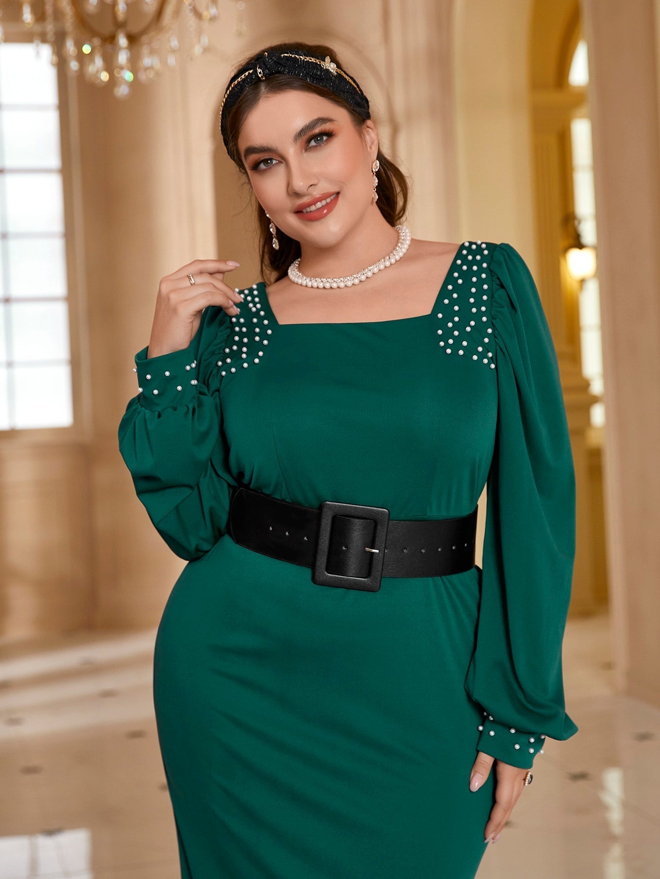 Buy SHEIN 135CM Plus Size Geometric Buckle Belt in Pakistan