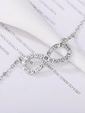 Buy Shein Rhinestone Infinity Pendant Necklace in Pakistan