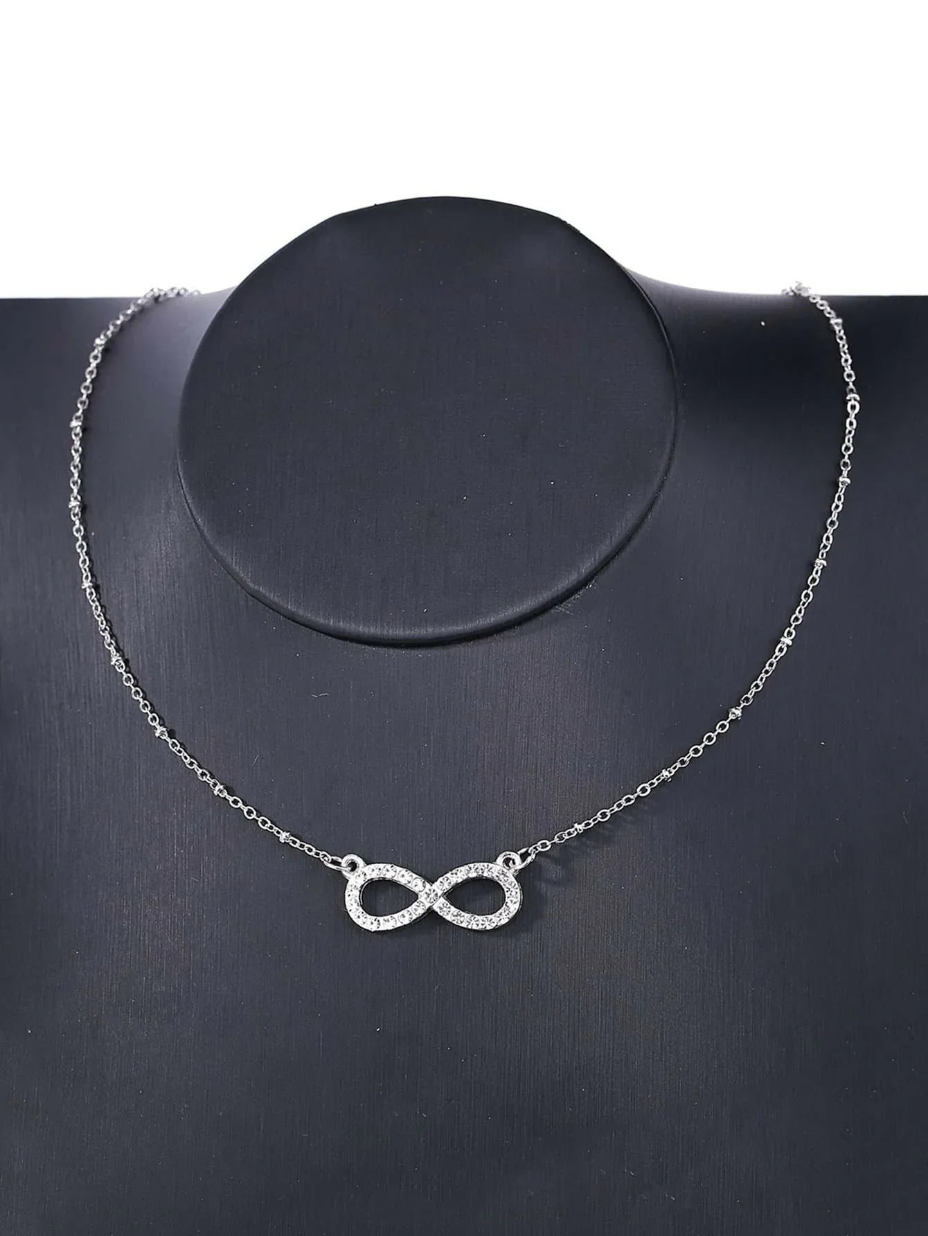 Buy Shein Rhinestone Infinity Pendant Necklace in Pakistan
