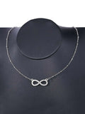 Buy Shein Rhinestone Infinity Pendant Necklace in Pakistan