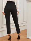 Buy Shein Double Button Split Hem Pants in Pakistan
