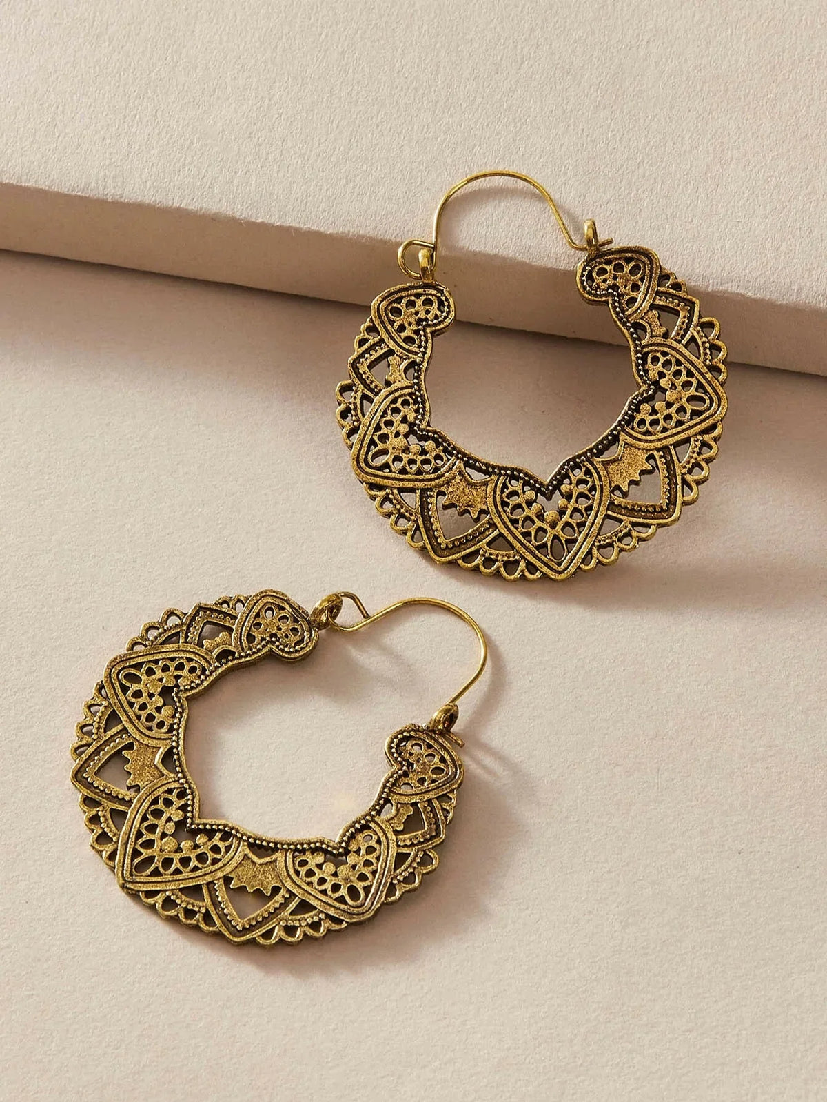 Buy Shein 1pair Bohemian Hollow Out Drop Earrings in Pakistan