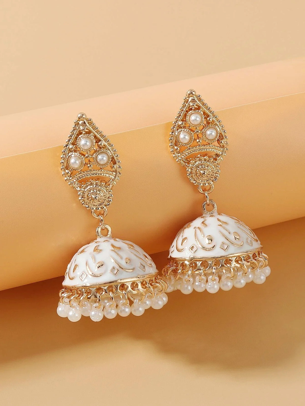 Buy SHEIN Faux Pearl Tassel Drop Jhumka Earrings in Pakistan