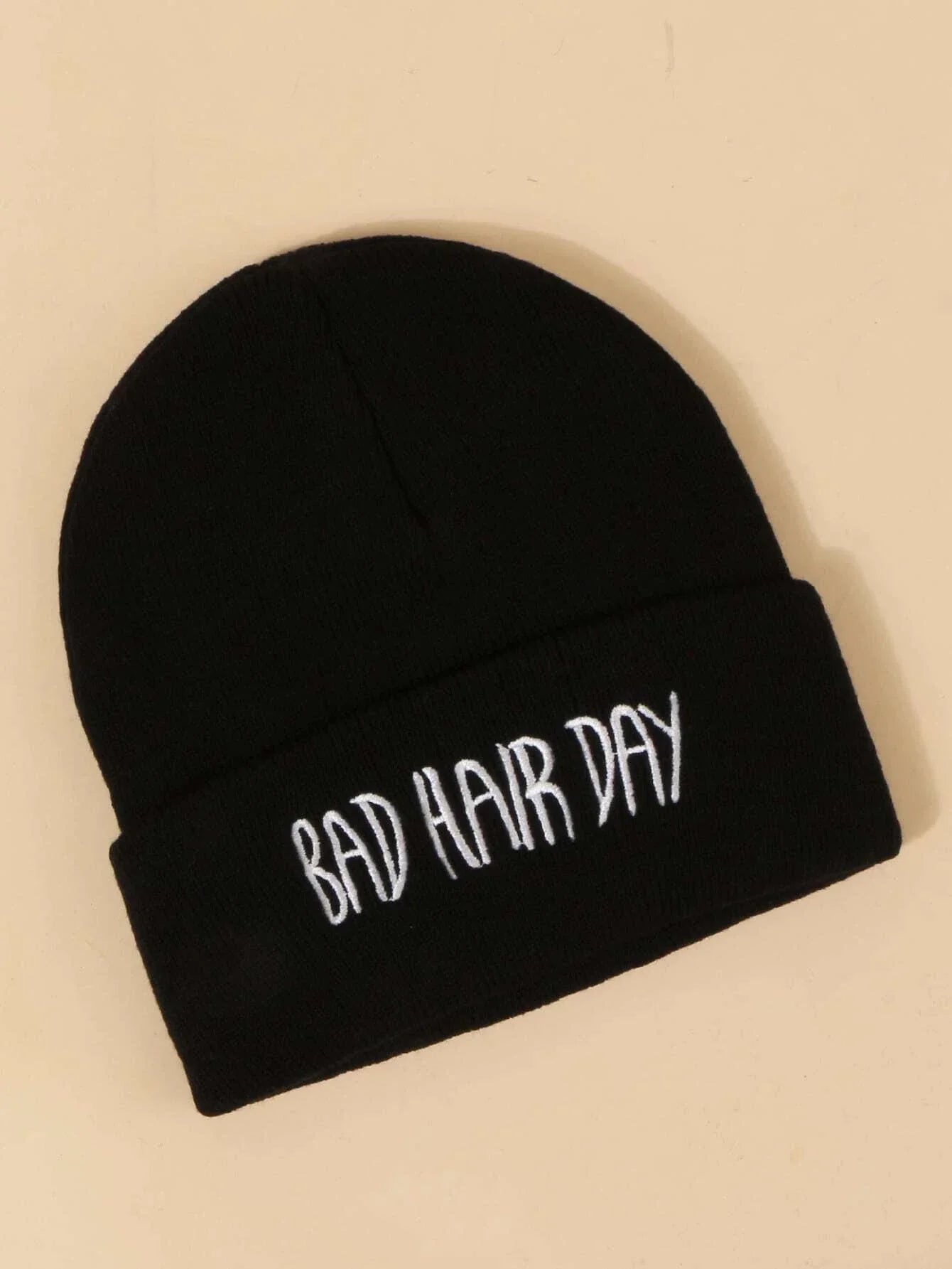 Buy Shein Letter Embroidery Knit Beanie in Pakistan