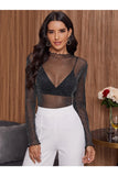Buy Shein Lettuce Trim Mesh Top Without Bra in Pakistan