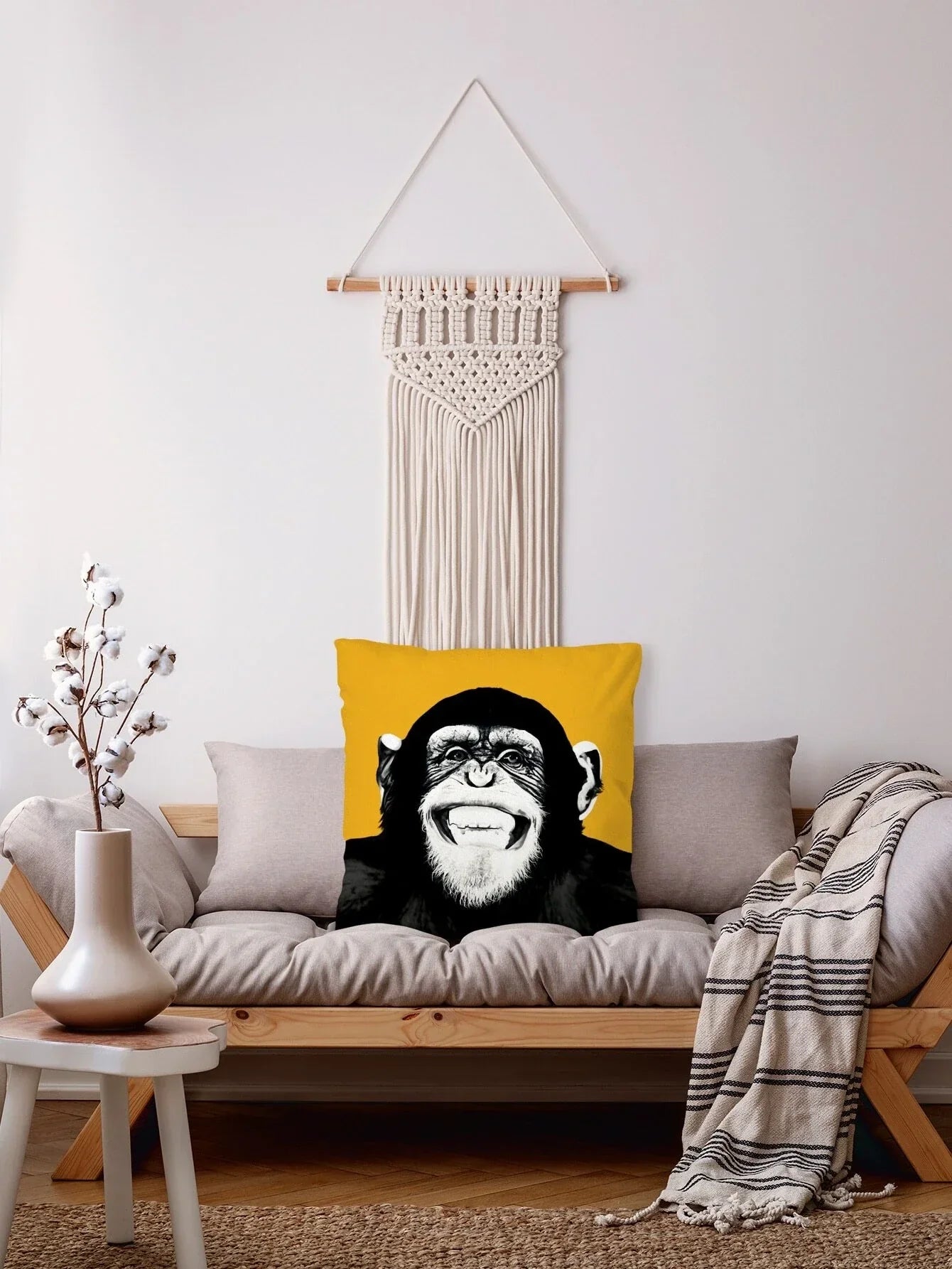 Buy Shein Gorilla Print Cushion Cover Without Filler in Pakistan