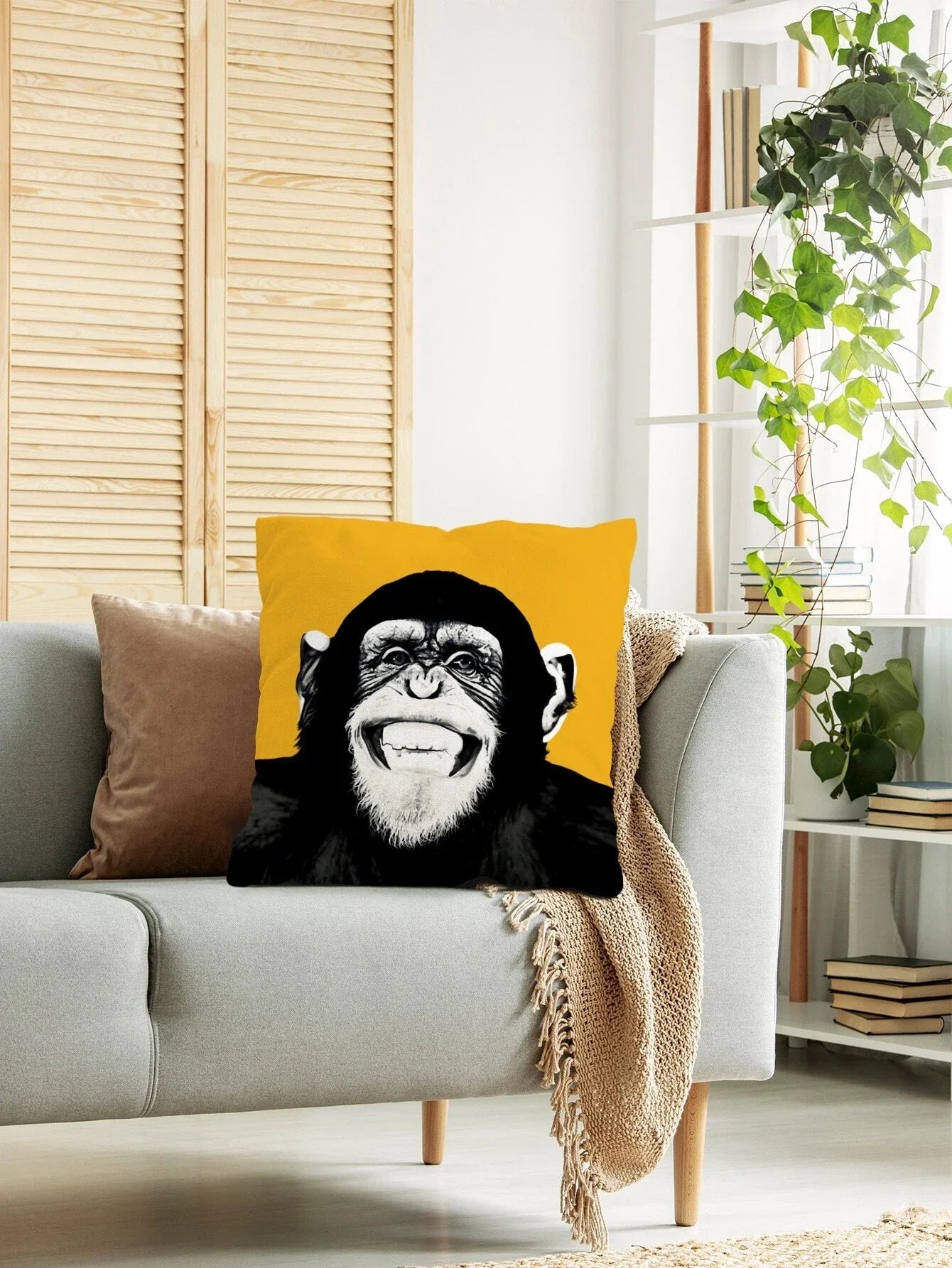 Buy Shein Gorilla Print Cushion Cover Without Filler in Pakistan