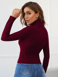 Buy SHEIN Funnel Neck Rib-knit Top in Pakistan
