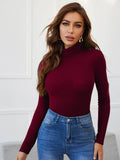 Buy SHEIN Funnel Neck Rib-knit Top in Pakistan