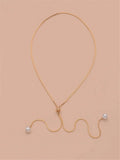 Buy Shein Faux Pearl Decor Y Lariat Necklace in Pakistan