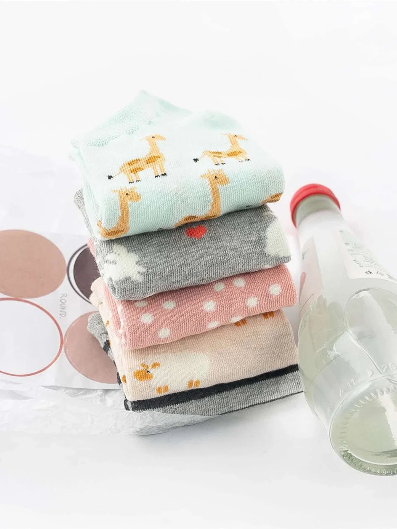 Buy Shein 5pairs Cartoon Graphic Ankle Socks in Pakistan