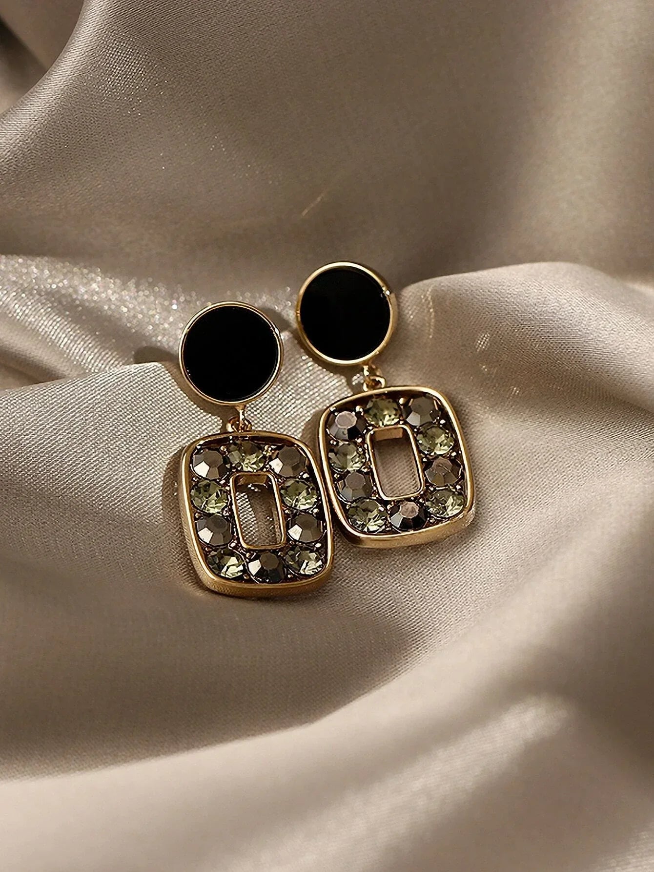 Buy Shein Rhinestone Decor Drop Earrings in Pakistan