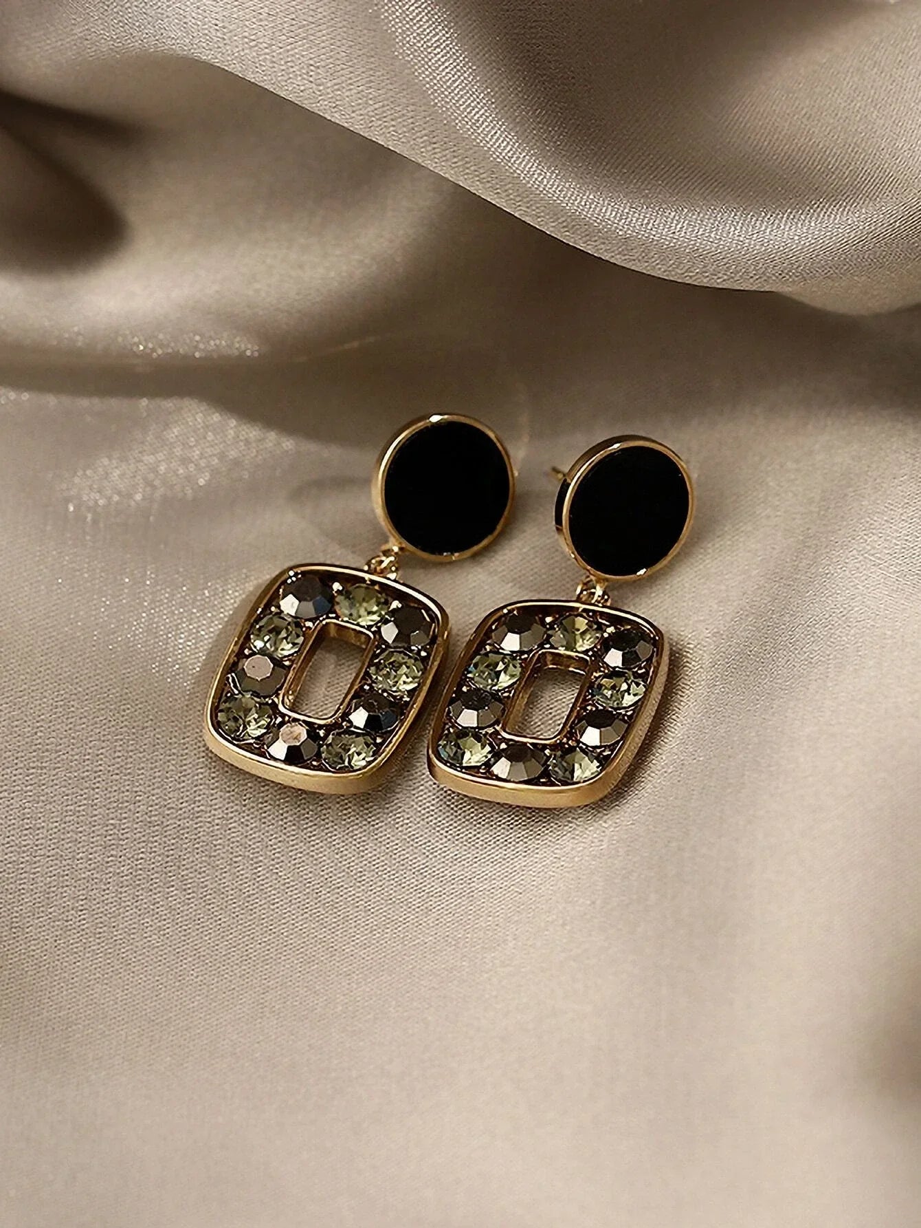 Buy Shein Rhinestone Decor Drop Earrings in Pakistan