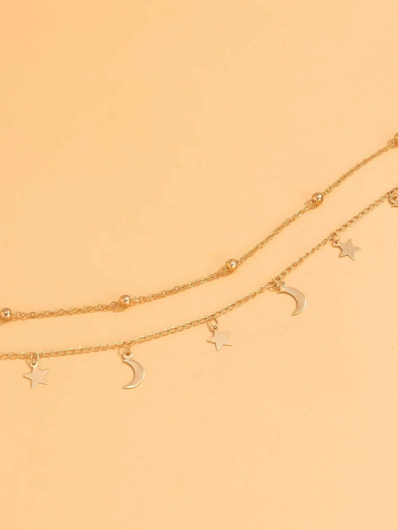 Buy Shein 2pcs Star Moon Charm Necklace in Pakistan