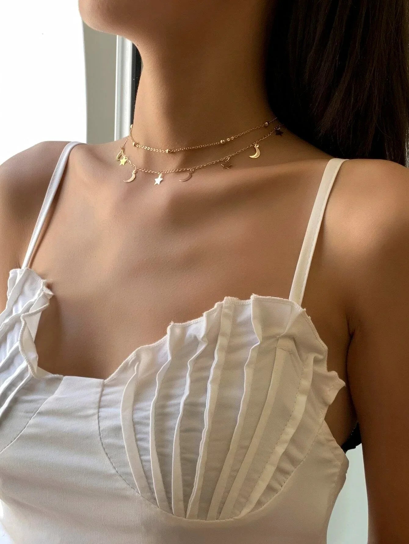 Buy Shein 2pcs Star Moon Charm Necklace in Pakistan