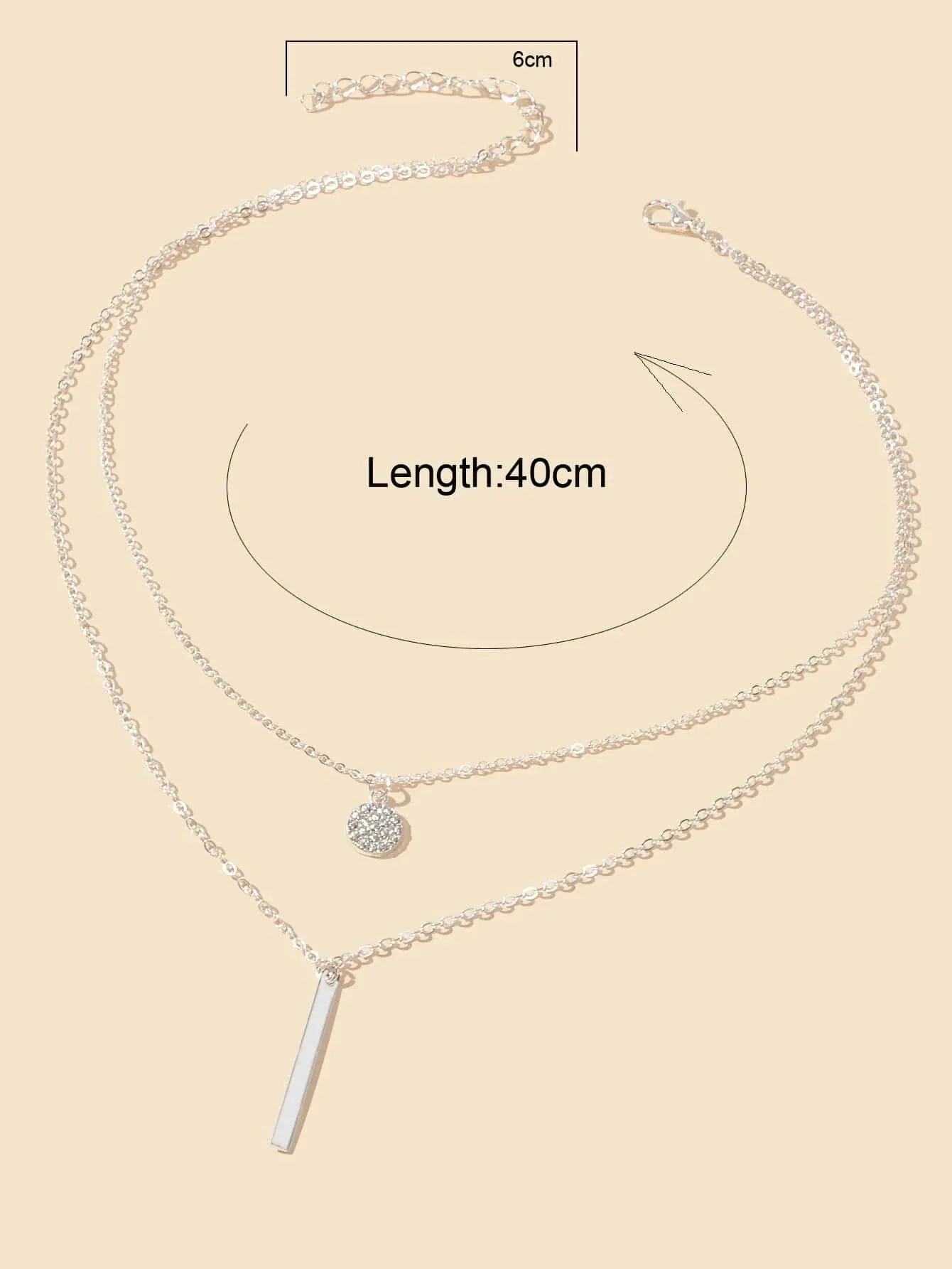 Buy Shein Geometric Charm Layered Necklace in Pakistan