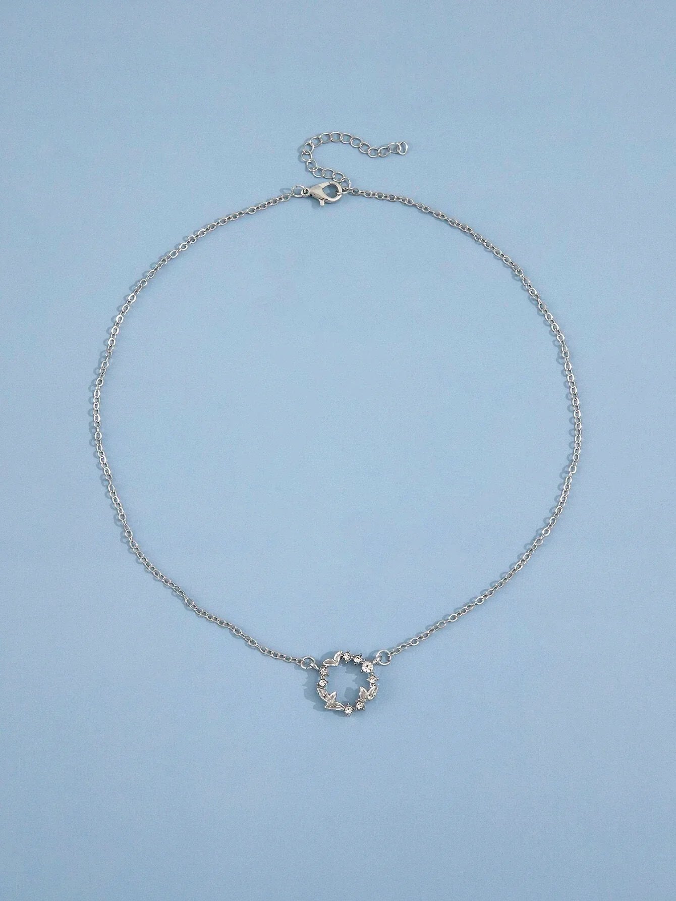 Buy Shein Rhinestone Round Charm Necklace in Pakistan