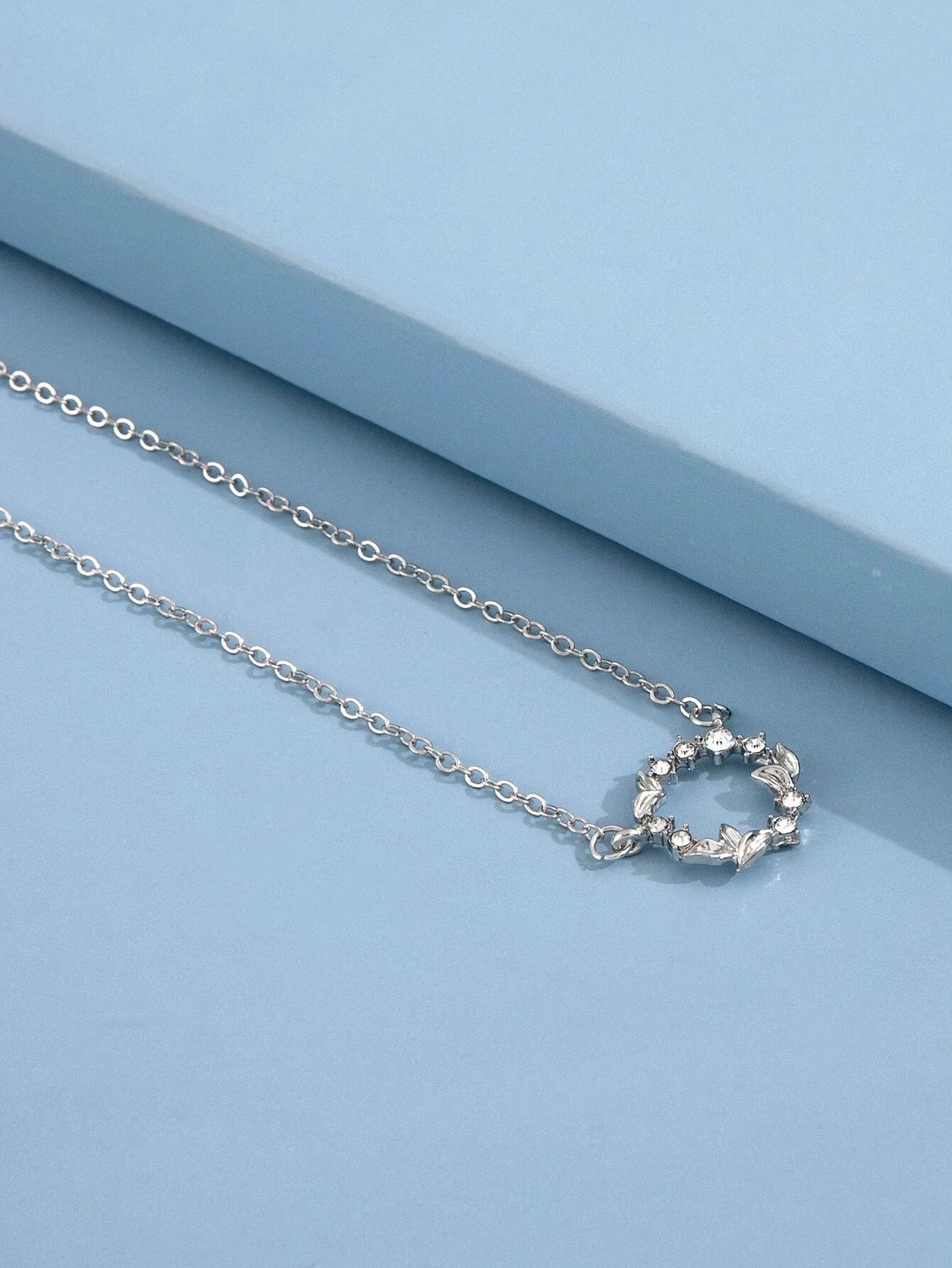 Buy Shein Rhinestone Round Charm Necklace in Pakistan