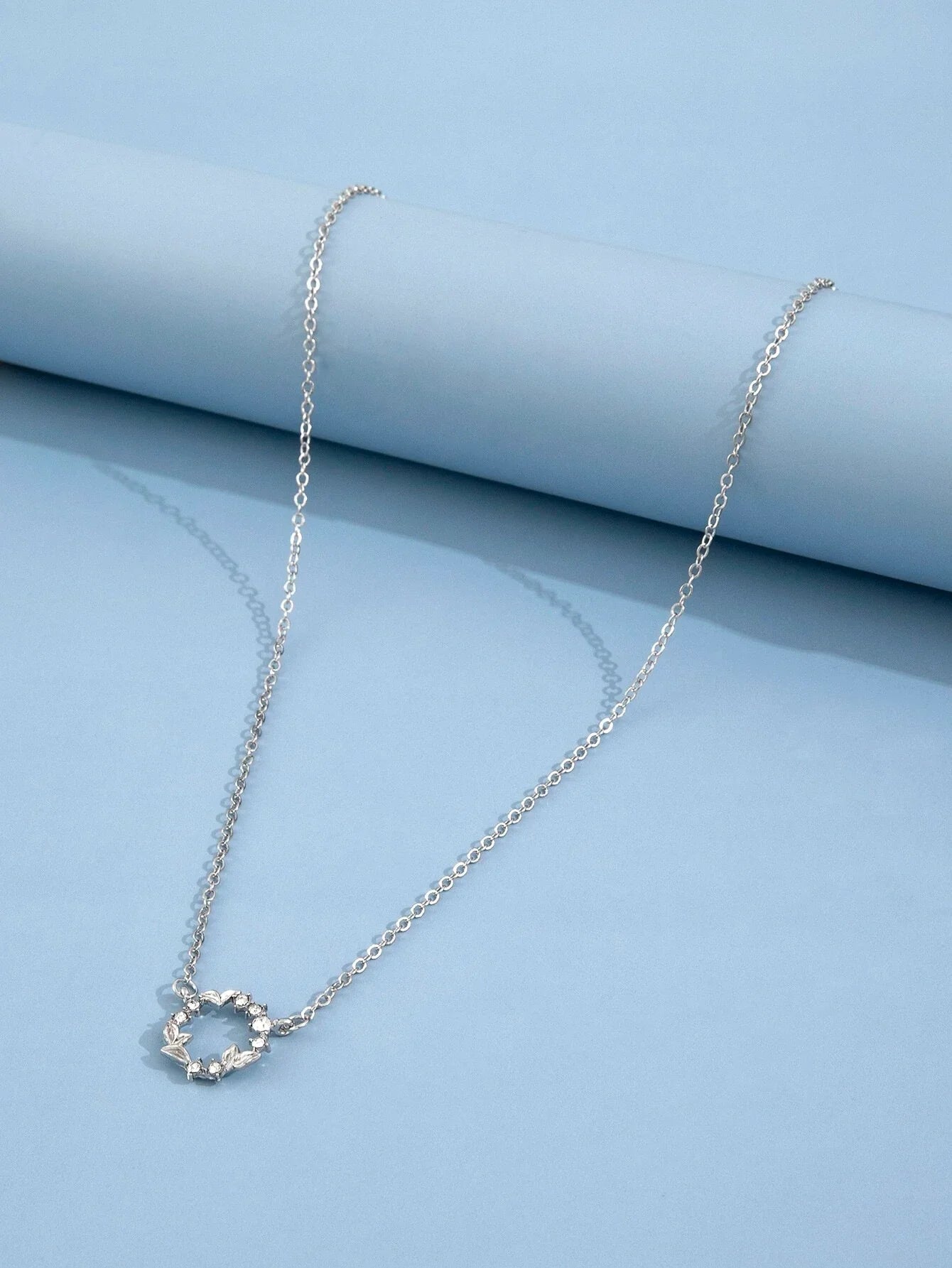 Buy Shein Rhinestone Round Charm Necklace in Pakistan