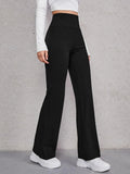 Buy SHEIN Wide Waistband Flare Leg Pants in Pakistan