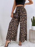 Buy SHEIN VCAY Leopard Print Wide Leg Pants in Pakistan