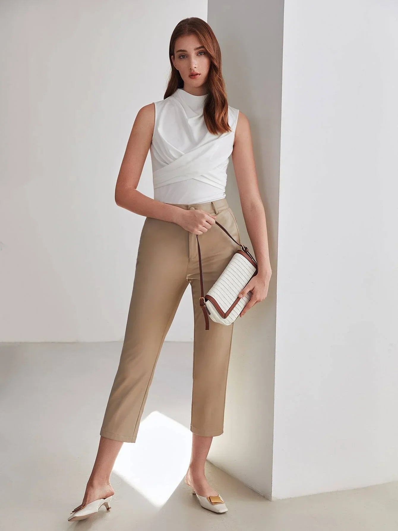 Buy Shein Motf Premium Slim Wrap Tank Top in Pakistan