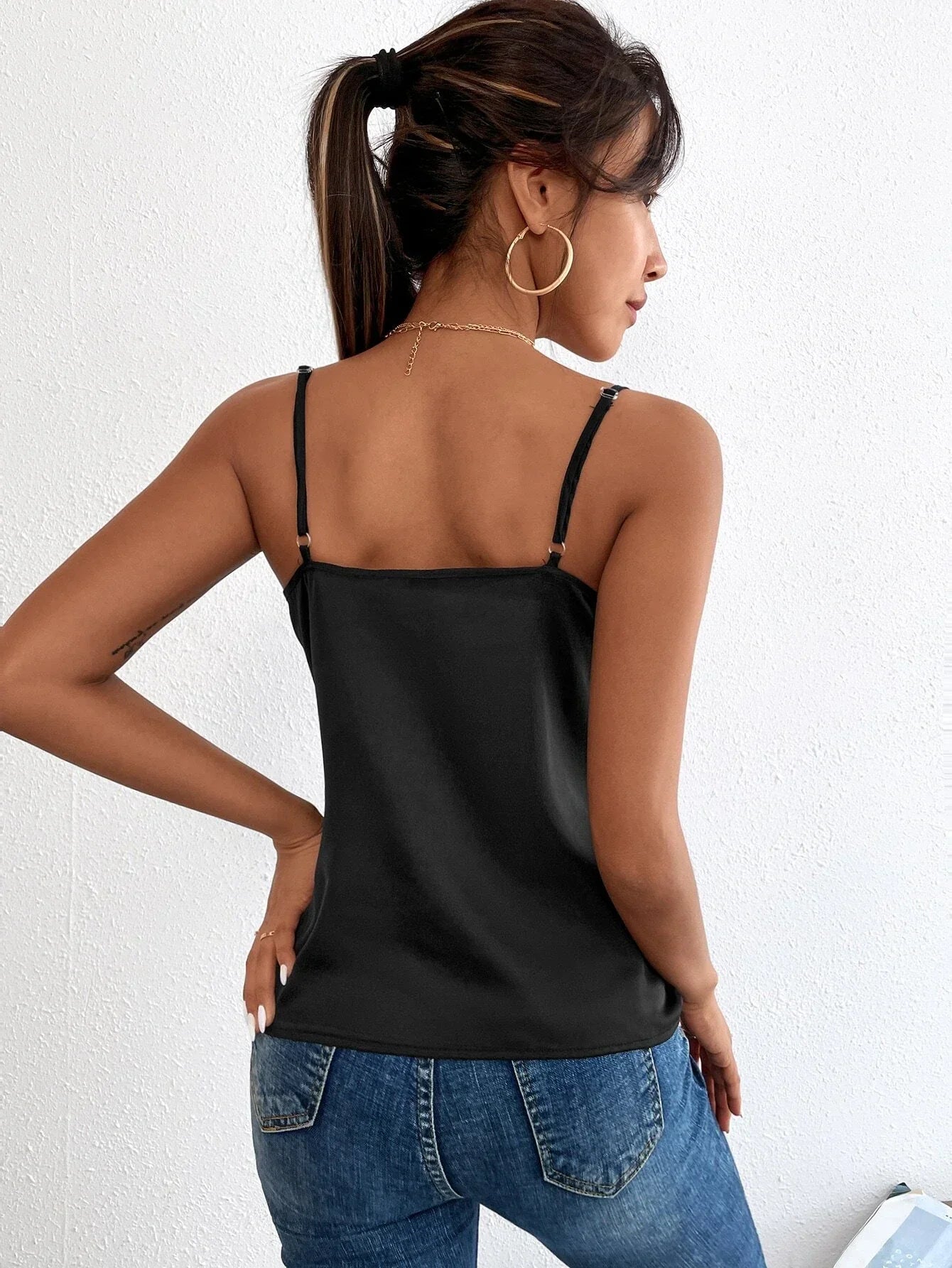 Buy Shein Draped Satin Cami Top in Pakistan