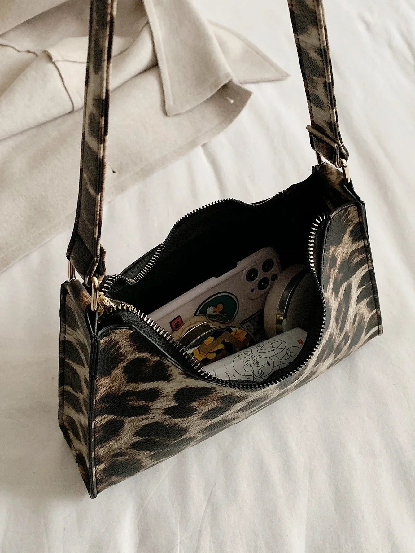 Buy SHEIN Leopard Print Baguette Bag in Pakistan