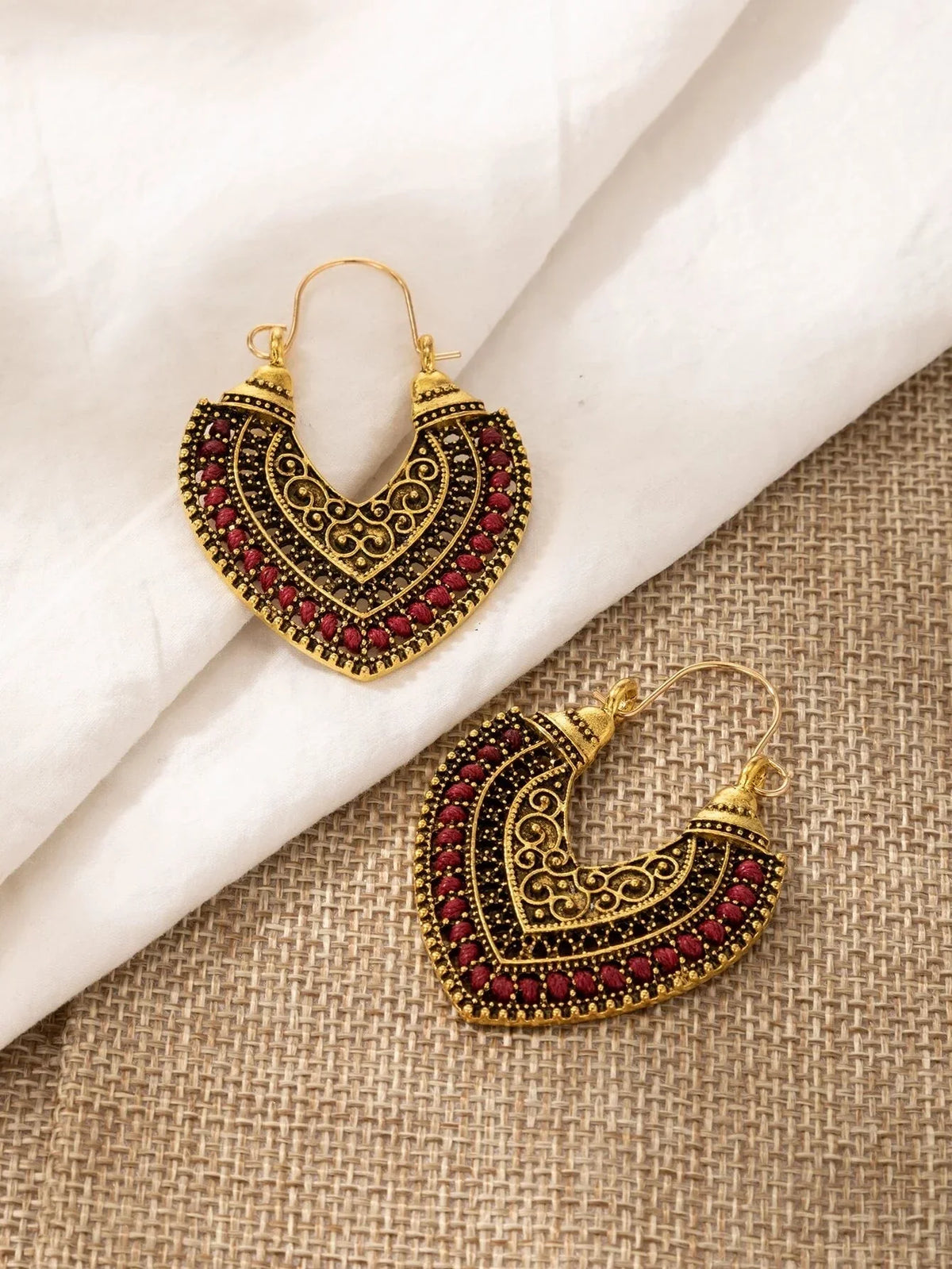 Buy SHEIN Braided Detail Hoop Earrings in Pakistan