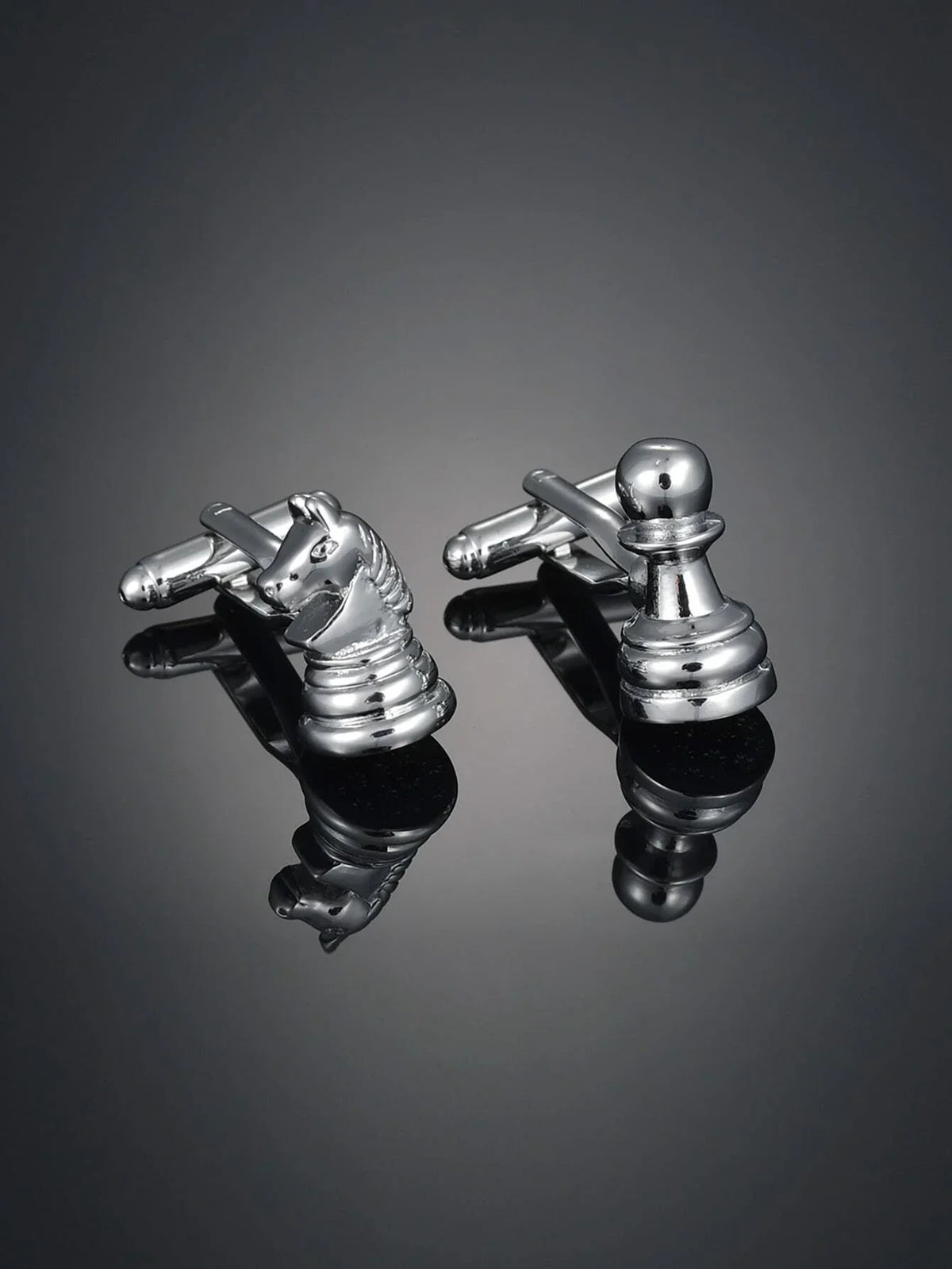 Buy SHEIN 2pcs Men Chess Shaped Cufflinks in Pakistan
