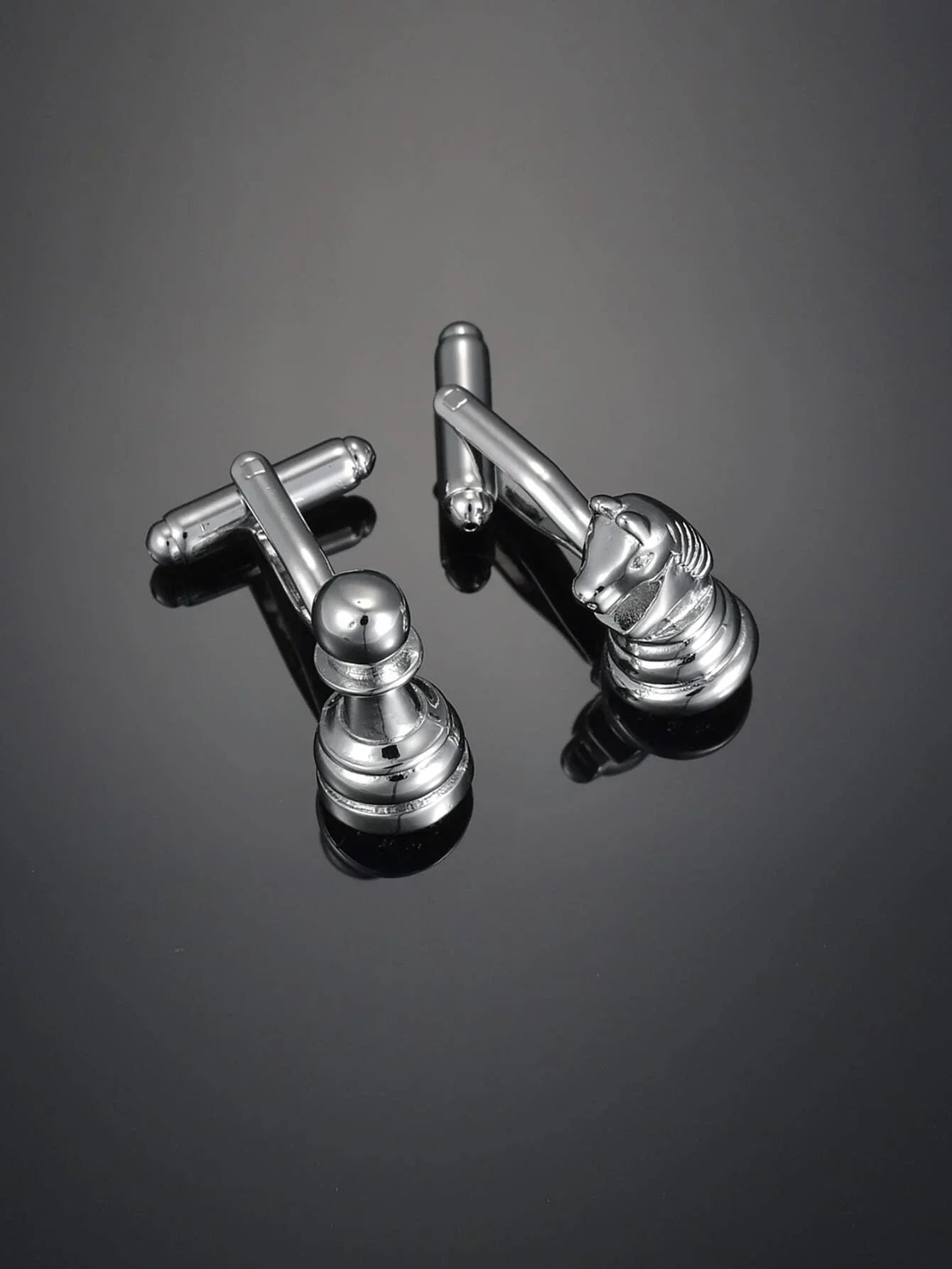 Buy SHEIN 2pcs Men Chess Shaped Cufflinks in Pakistan