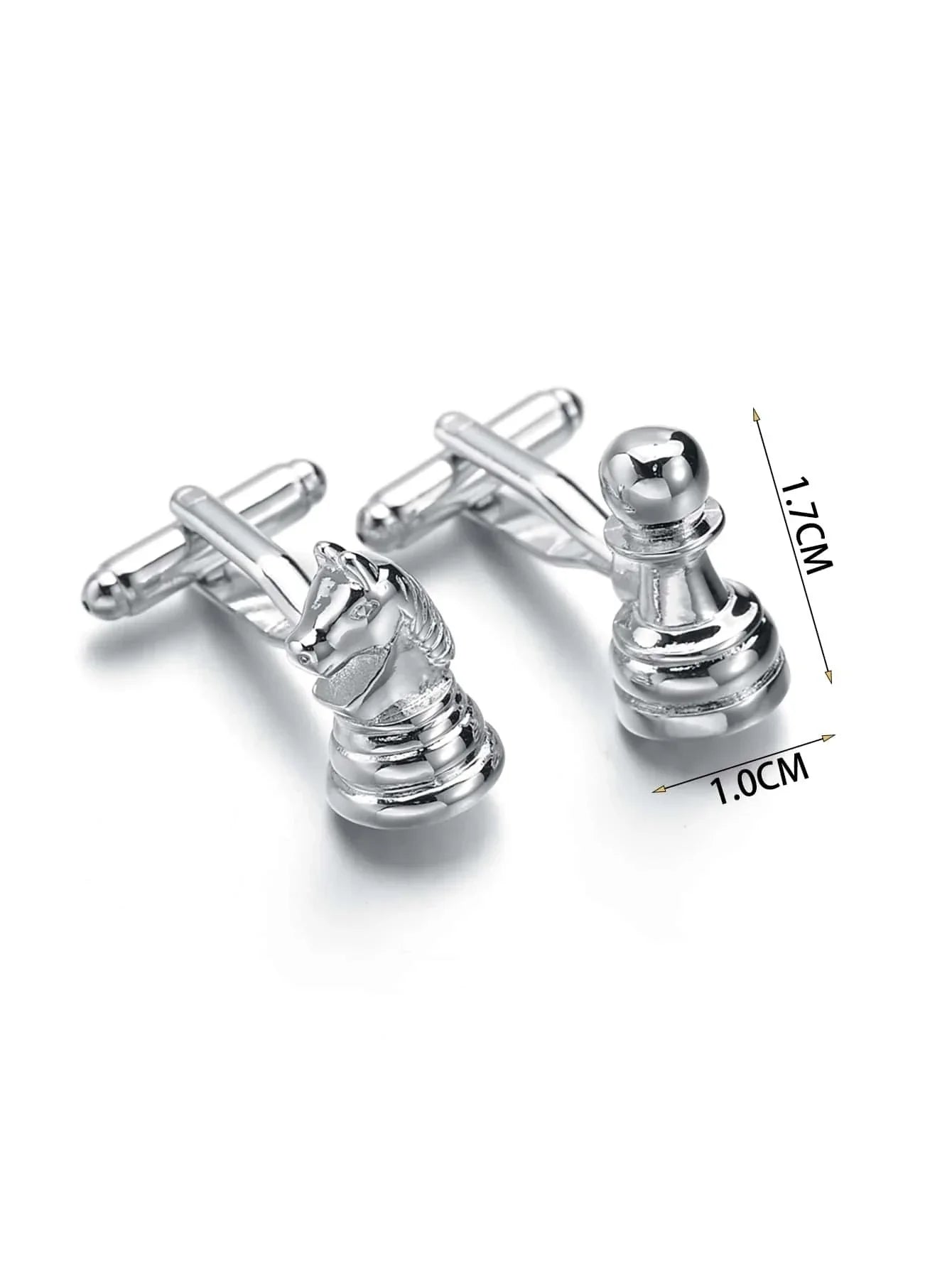 Buy SHEIN 2pcs Men Chess Shaped Cufflinks in Pakistan