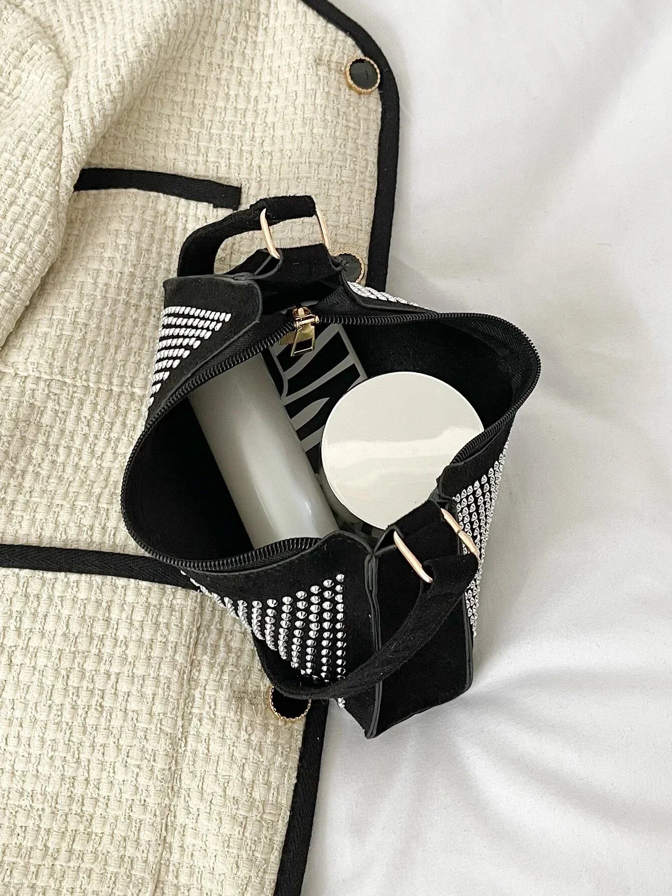Buy Shein Allover Studded Decor Baguette Bag in Pakistan