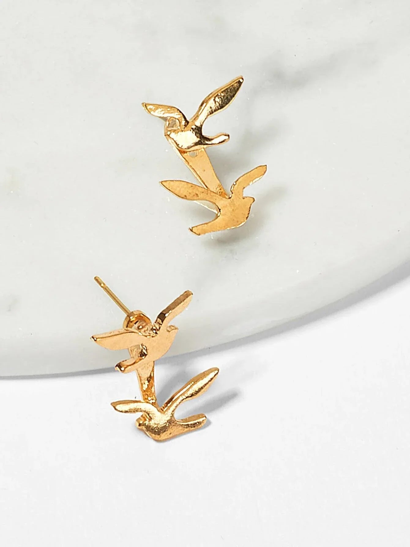 Buy Shein Double Bird Shaped Stud Earrings 1pair in Pakistan