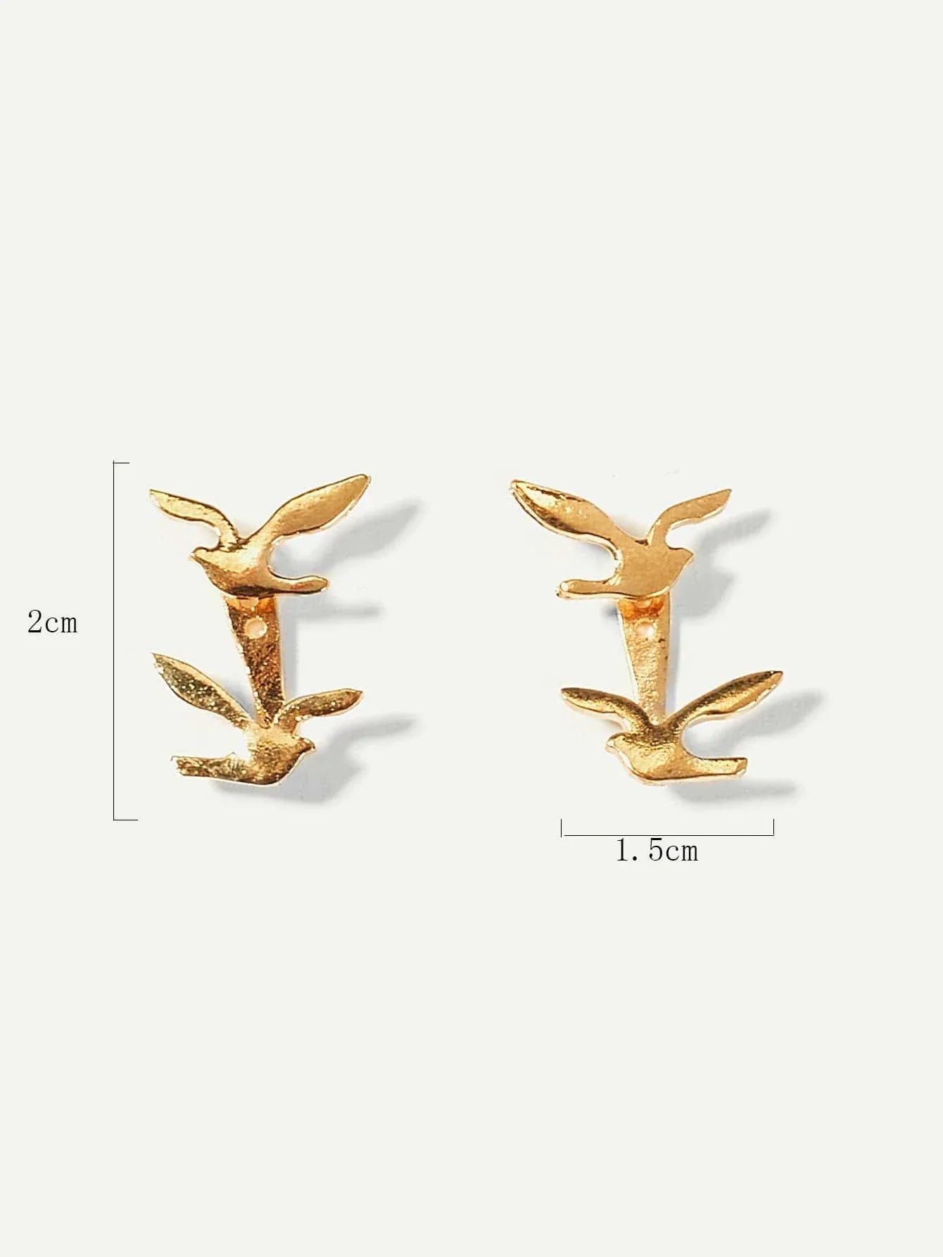 Buy Shein Double Bird Shaped Stud Earrings 1pair in Pakistan