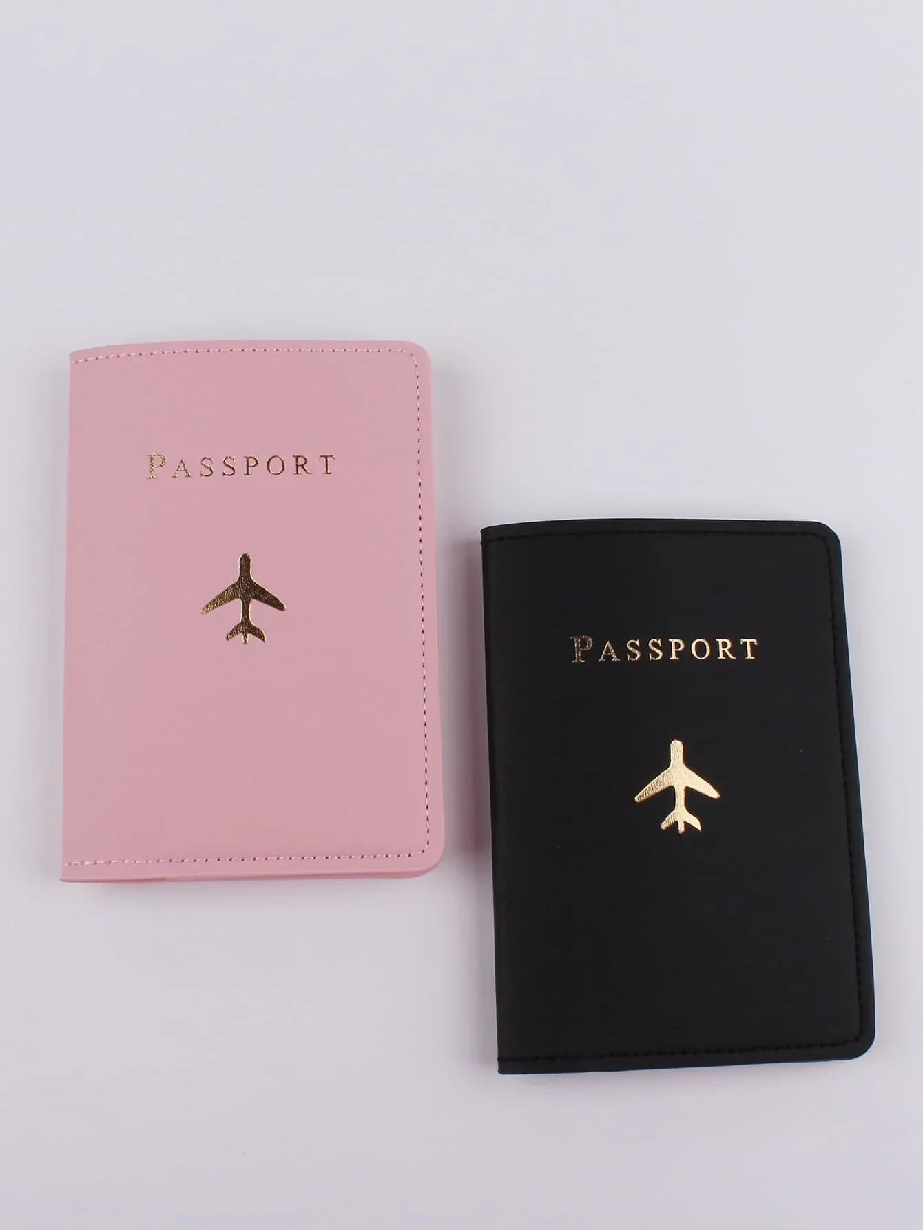 Buy Shein 2pcs Letter & Plane Graphic Passport Case in Pakistan