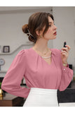 Buy Shein Puff Sleeve Solid Blouse in Pakistan