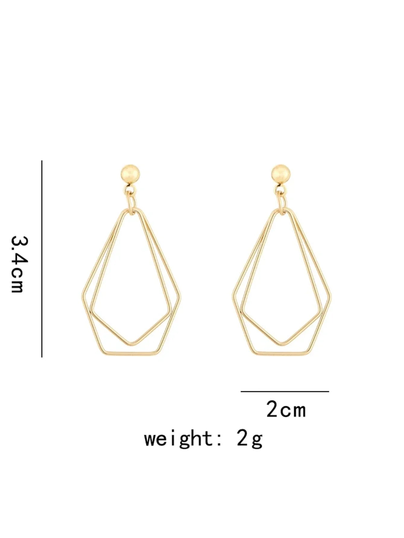 Buy Shein Hollow Out Geo Drop Earrings in Pakistan