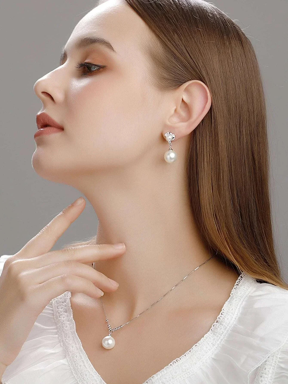 Buy SHEIN Faux Pearl Decor Drop Earrings in Pakistan